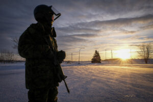 Canada - Quebec - 2017-01-18. During three weeks, french and canadian army trained together during a special exercice ca