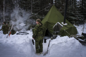 Canada - Quebec - 2017-01-19. During three weeks, french and canadian army trained together during a special exercice ca