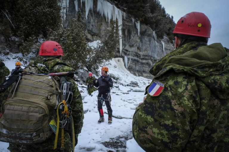 Canada - Quebec - 2017-01-19. During three weeks, french and canadian army trained together during a special exercice ca