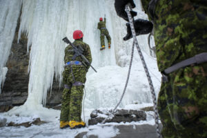 Canada - Quebec - 2017-01-19. During three weeks, french and canadian army trained together during a special exercice ca