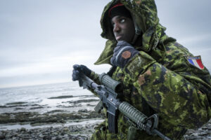 Canada - Quebec - 2017-01-19. During three weeks, french and canadian army trained together during a special exercice ca