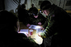 Canada - Quebec - 2017-01-20. During three weeks, french and canadian army trained together during a special exercice ca