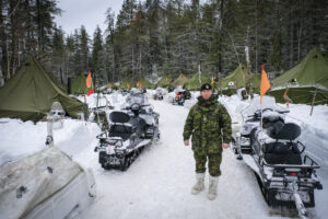 Canada - Quebec - 2017-01-20. During three weeks, french and canadian army trained together during a special exercice ca