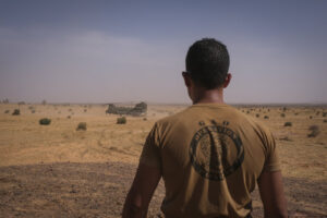Burkina Faso, april 2021. French soldier load british chinook helicoptere during operation barkhane, french military war