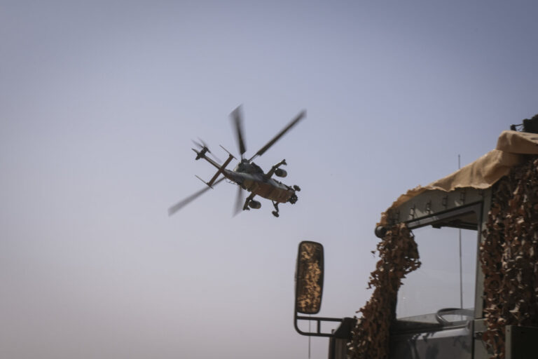 Burkina Faso, april 2021. French tiger helicoptere during operation barkhane, french military war against terrorism in S