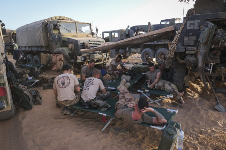 Burkina Faso, april 2021. Dailylife of French army soldiers during operation barkhane, war against terrorism in Sahel Af