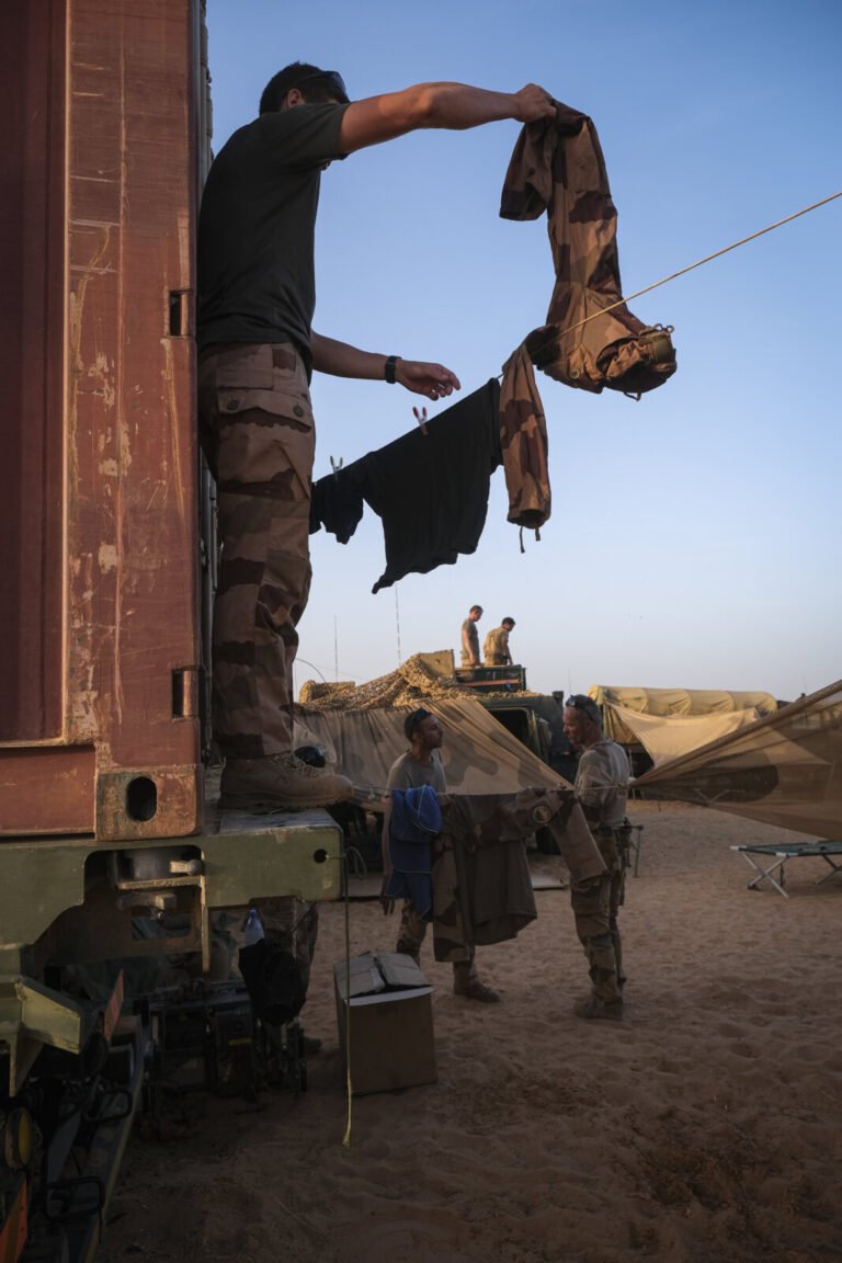 Burkina Faso, april 2021. Dailylife of French army soldiers during operation barkhane, war against terrorism in Sahel Af