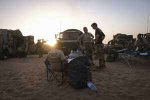 Burkina Faso, april 2021. Dailylife of French army soldiers during operation barkhane, war against terrorism in Sahel Af