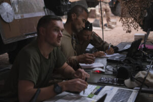 Burkina Faso, april 2021. French army soldiers prepare a mission into Sahel desert during barkhane operation.Burkina Fa