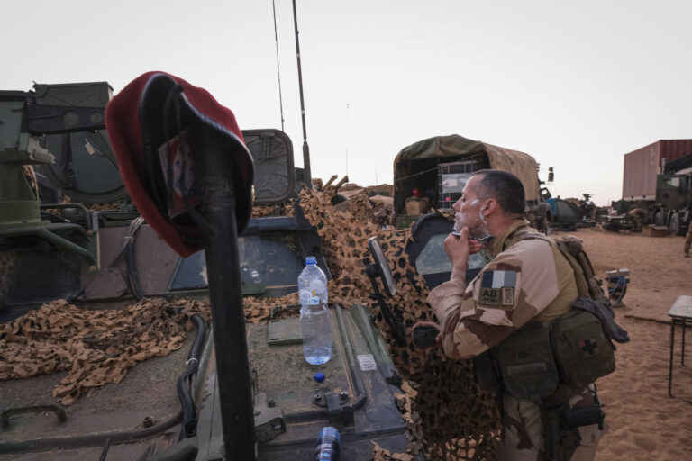 Burkina Faso, april 2021. Dailylife of French army soldiers during operation barkhane, war against terrorism in Sahel Af