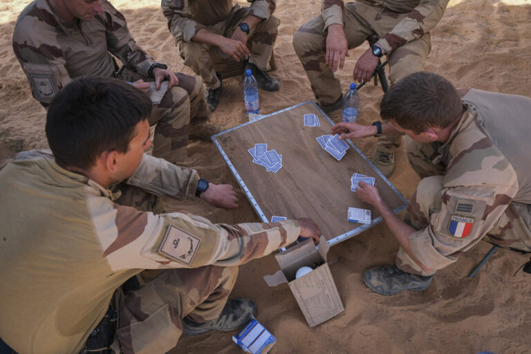 Burkina Faso, april 2021. Dailylife of French army soldiers during operation barkhane, war against terrorism in Sahel Af