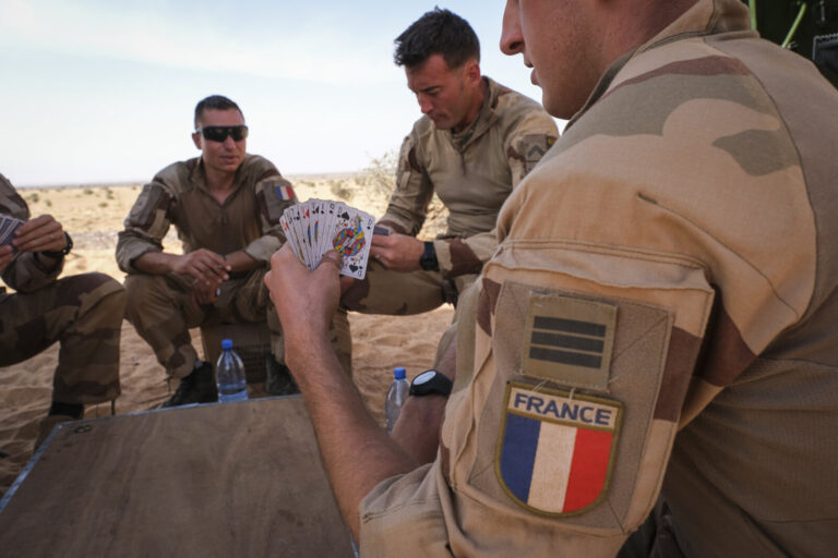 Burkina Faso, april 2021. Dailylife of French army soldiers during operation barkhane, war against terrorism in Sahel Af