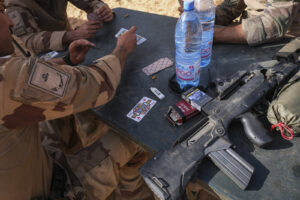 Burkina Faso, april 2021. Dailylife of French army soldiers during operation barkhane, war against terrorism in Sahel Af