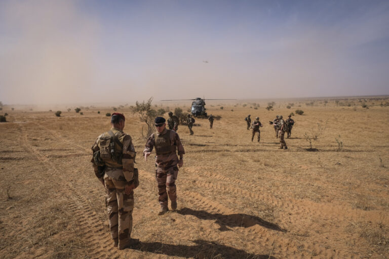 Burkina Faso, april 2021. Visit of General Conruyt, head of Barkhane operation inside a french operational camp.Burkina