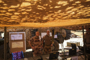 Burkina Faso, april 2021. Visit of General Conruyt, head of Barkhane operation inside a french operational camp.Burkina