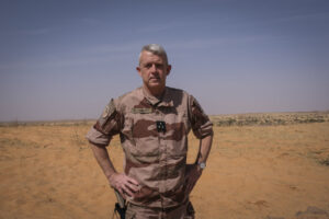 Burkina Faso, april 2021. Visit of General Conruyt, head of Barkhane operation inside a french operational camp.Burkina