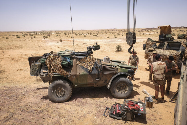 Burkina Faso, april 2021. Dailylife of French army soldiers during operation barkhane, war against terrorism in Sahel Af