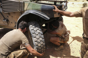 Burkina Faso, april 2021. Dailylife of French army soldiers during operation barkhane, war against terrorism in Sahel Af