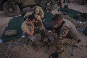 Burkina Faso, april 2021. Dailylife of French army soldiers during operation barkhane, war against terrorism in Sahel Af