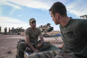 Burkina Faso, april 2021. Dailylife of French army soldiers during operation barkhane, war against terrorism in Sahel Af