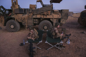 Burkina Faso, april 2021. Dailylife of French army soldiers during operation barkhane, war against terrorism in Sahel Af