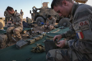 Burkina Faso, april 2021. Dailylife of French army soldiers during operation barkhane, war against terrorism in Sahel Af