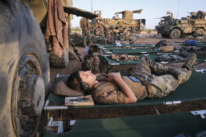 Burkina Faso, april 2021. Dailylife of French army soldiers during operation barkhane, war against terrorism in Sahel Af
