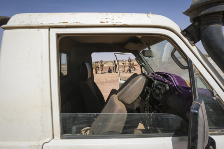 Burkina Faso, april 2021. French army soldiers looking for terrorist people into Sahel desert during barkhane operation.