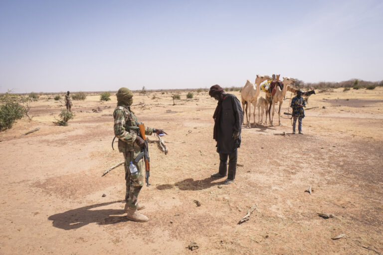 Burkina Faso, april 2021. French army soldiers looking for terrorist people into Sahel desert during barkhane operation.