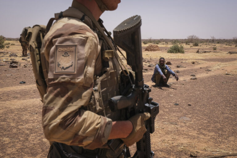 Burkina Faso, april 2021. French army soldiers looking for terrorist people into Sahel desert during barkhane operation.