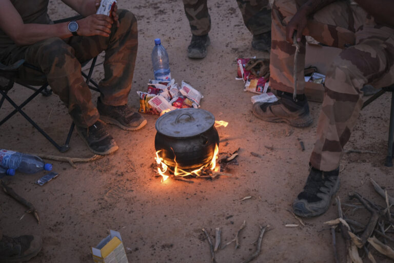 Burkina Faso, april 2021. Dailylife of French army soldiers during operation barkhane, war against terrorism in Sahel Af