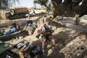 Burkina Faso, april 2021. Dailylife of French army soldiers during operation barkhane, war against terrorism in Sahel Af