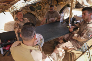 Burkina Faso, april 2021. Dailylife of French army soldiers during operation barkhane, war against terrorism in Sahel Af