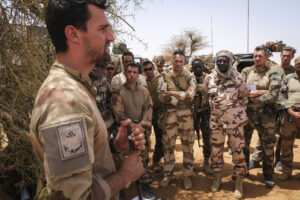 Burkina Faso, april 2021. French army soldiers prepare a mission into Sahel desert during barkhane operation.Burkina Fa