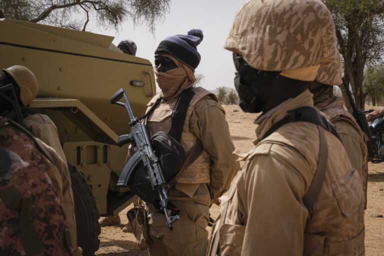 Burkinabe soldiers during an operation with G5 Sahel and french forces from Barkhane Operation. Tin-Akoff - Burkina Faso