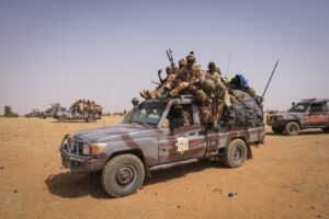 Chadian soldiers during an operation with G5 Sahel and french forces from Barkhane Operation. Tin-Akoff - Burkina Faso -