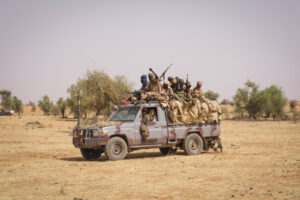 Chadian soldiers during an operation with G5 Sahel and french forces from Barkhane Operation. Tin-Akoff - Burkina Faso -