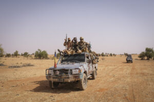 Chadian soldiers during an operation with G5 Sahel and french forces from Barkhane Operation. Tin-Akoff - Burkina Faso -
