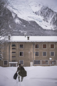 France, Chamonix, 2015-01-29. French mountain soldiers have special training in a special school in Chamonix, the most i