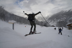 France, Chamonix, 2015-01-29. French mountain soldiers have special training in a special school in Chamonix, the most i