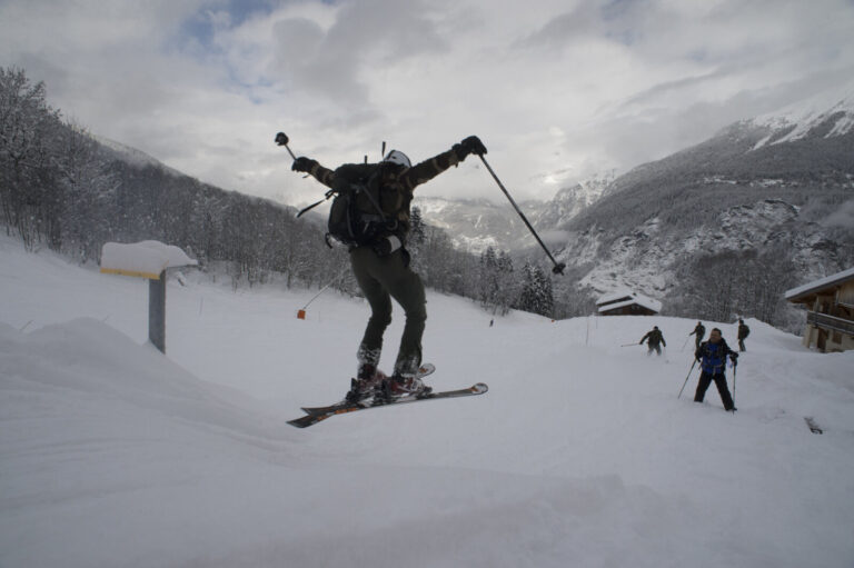 France, Chamonix, 2015-01-29. French mountain soldiers have special training in a special school in Chamonix, the most i