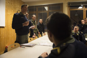 France, Chamonix, 2015-01-29. French mountain soldiers have special training in a special school in Chamonix, the most i