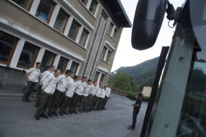 France, Chamonix, 2015-07-01. French mountain soldiers have special training in a special school in Chamonix, the most i