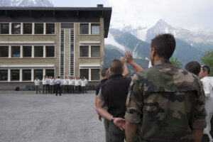 France, Chamonix, 2015-07-01. French mountain soldiers have special training in a special school in Chamonix, the most i