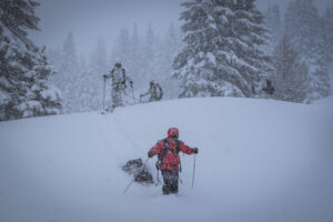 France, Chamonix, 2016-03-02. French mountain soldiers have special training in a special school in Chamonix, the most i
