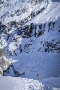 France, Chamonix, 2016-03-02. French mountain soldiers have special training in a special school in Chamonix, the most i