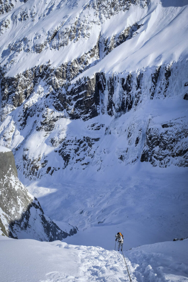 France, Chamonix, 2016-03-02. French mountain soldiers have special training in a special school in Chamonix, the most i