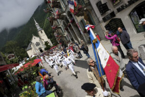 France, Chamonix, 2016-07-14. French mountain soldiers have special training in a special school in Chamonix, the most i