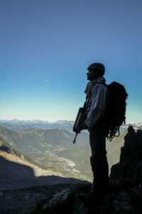 France, Chamonix, 2016-08-22. French mountain soldiers have special training in a special school in Chamonix, the most i