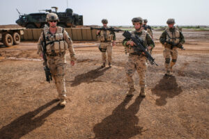 Estonian infantry platoon ESTPLA-26, participating in French-led Operation Barkhane in the West African country of Mali,